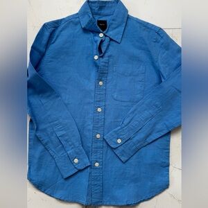 Gap Kids Boys Longsleeve Blue Linen Shirt. Size M(8)